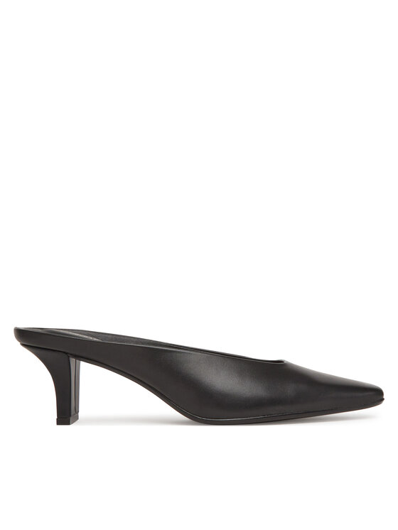 Calvin Klein Šľapky Heel Mule Pump 50 - Lth HW0HW02332 Čierna