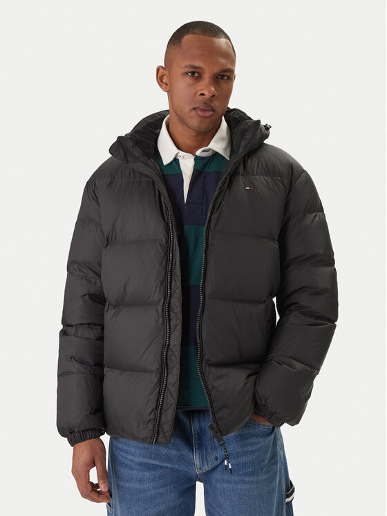 Tommy Jeans Tommy Jeans Pehelykabát Essential DM0DM19786 Fekete Regular Fit