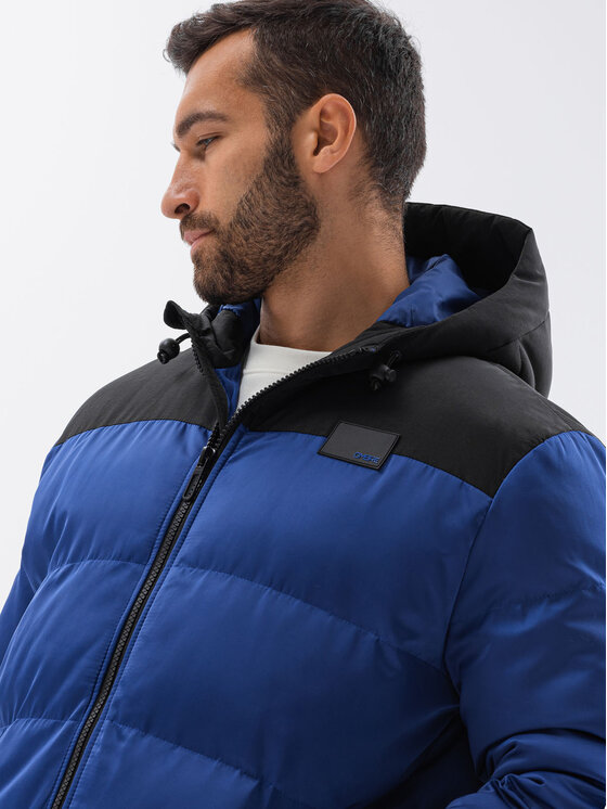 Ombre Ombre Zimní bunda C458 Modrá Regular Fit