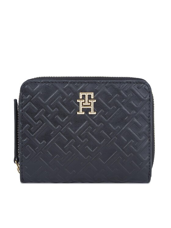 Γυναικεία Μικρό Πορτοφόλι Γυναικείο Tommy Hilfiger, Μέγεθος one size, Μαύρο, Th Refined Med Za Mono AW0AW15755