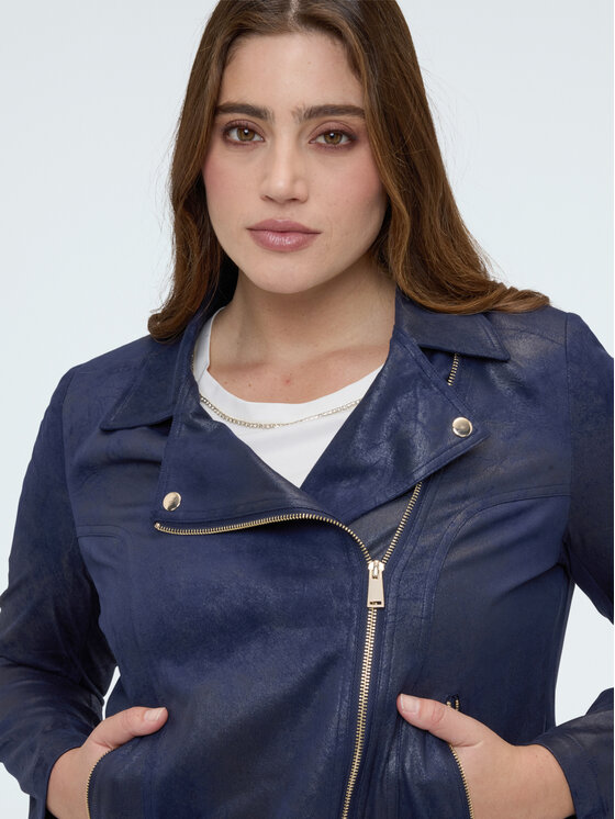 Fiorella Rubino Fiorella Rubino Kurtka z imitacji skóry R327T001301N034 Niebieski Regular Fit