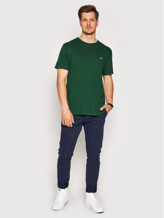 Lacoste Lacoste T-shirt TH6709 Zelena Regular Fit