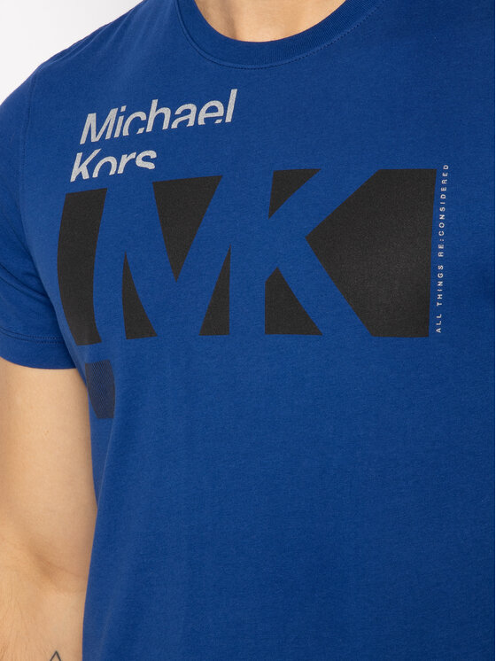 MICHAEL Michael Kors MICHAEL Michael Kors T-Shirt Crew Neck Logo CR95J4BFV4 Granatowy Regular Fit