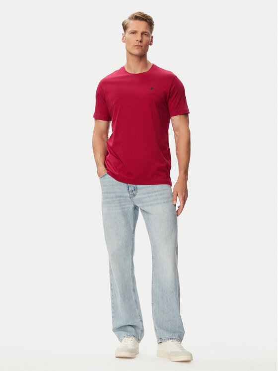 Beverly Hills Polo Club Beverly Hills Polo Club T-shirt P-SS26M-TS41740 Tamnocrvena Regular Fit