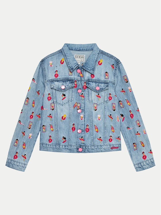 Guess Guess Дънково яке J4GL03 D45E0 Син Regular Fit