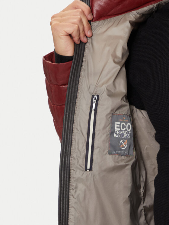 Milestone Lederjacke Cortino 431019 60515 Dunkelrot Regular Fit 
