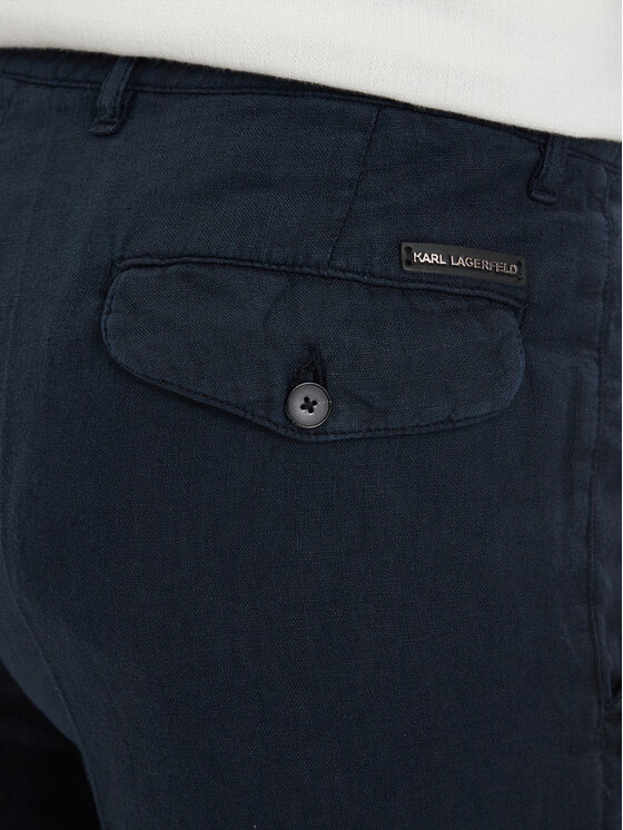 KARL LAGERFELD KARL LAGERFELD Chino nohavice 265358 562818 Tmavomodrá Regular Fit