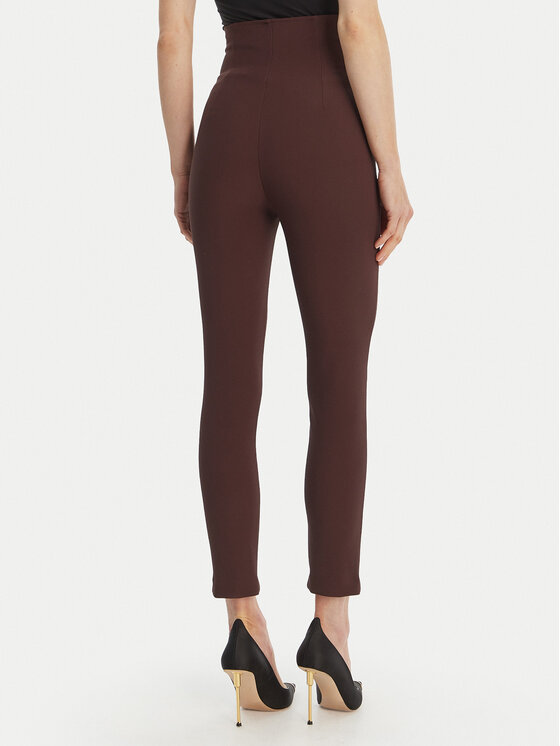 Elisabetta Franchi Elisabetta Franchi Kalhoty z materiálu PA-158-61E2-V350 Hnědá Skinny Fit