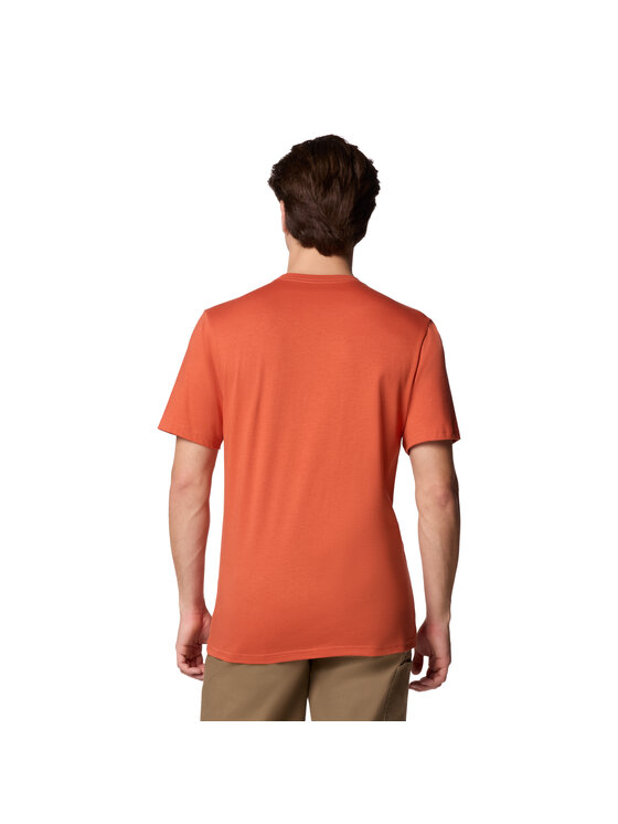 Columbia Columbia T-Shirt Columbia CSC Basic Logo SS Tee Pomarańczowy Regular Fit