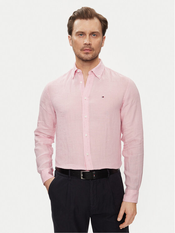 Tommy Hilfiger Tommy Hilfiger Marškiniai MW0MW34602 Rožinė Regular Fit