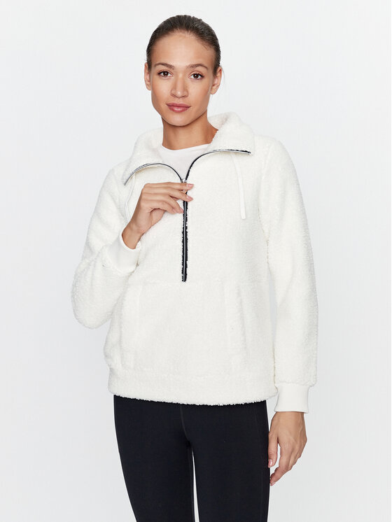 CMP Fleecová mikina 32P3806 Biela Regular Fit