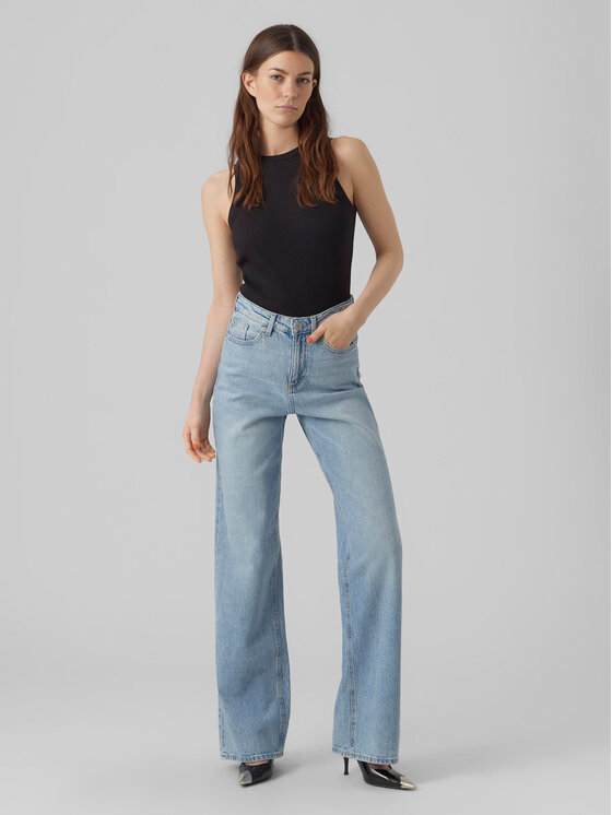 Vero Moda Vero Moda Jeansy Tessa 10283858 Modrá Wide Leg