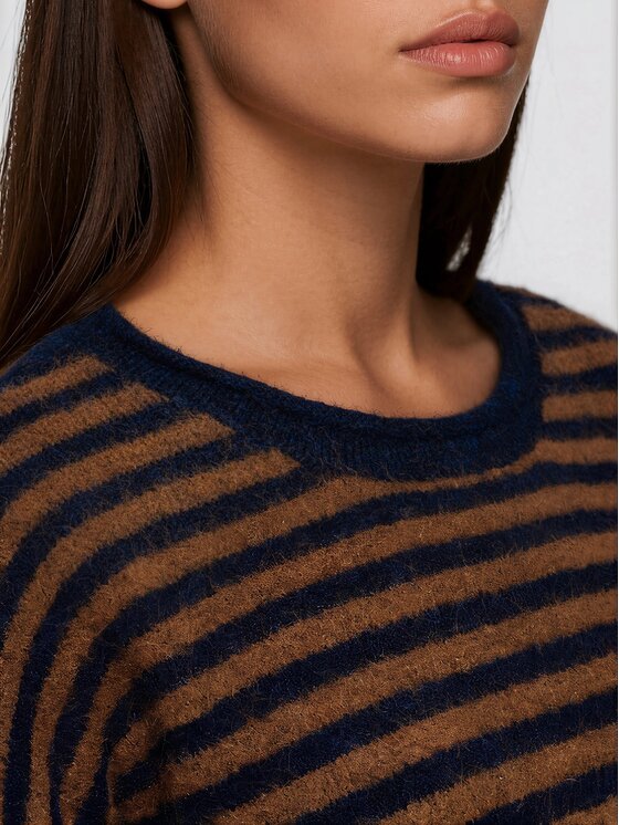 Ombre Ombre Svetr OW-SW-E0057 Hnědá Relaxed Fit
