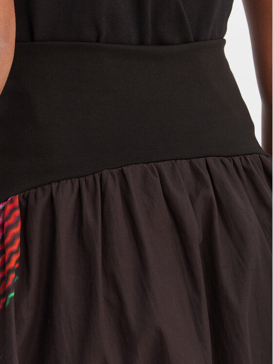 Desigual Desigual Midi suknja 26SWFW02 Crna Regular Fit
