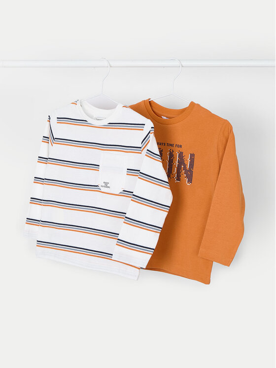 Mayoral Mayoral 2er-Set Blusen 4053 Orange Regular Fit