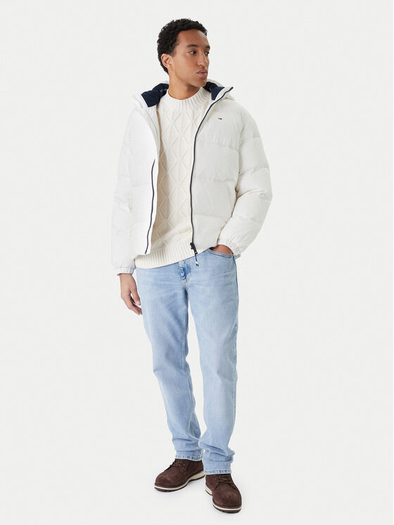 Tommy Jeans Tommy Jeans Kurtka puchowa Essential DM0DM19786 Biały Regular Fit