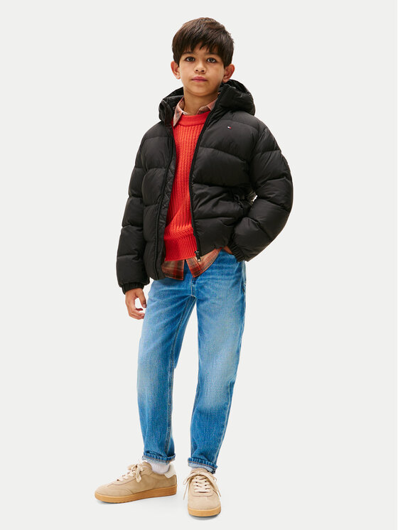 Tommy Hilfiger Tommy Hilfiger Pernata jakna Essential KB0KB10091 S Crna Regular Fit