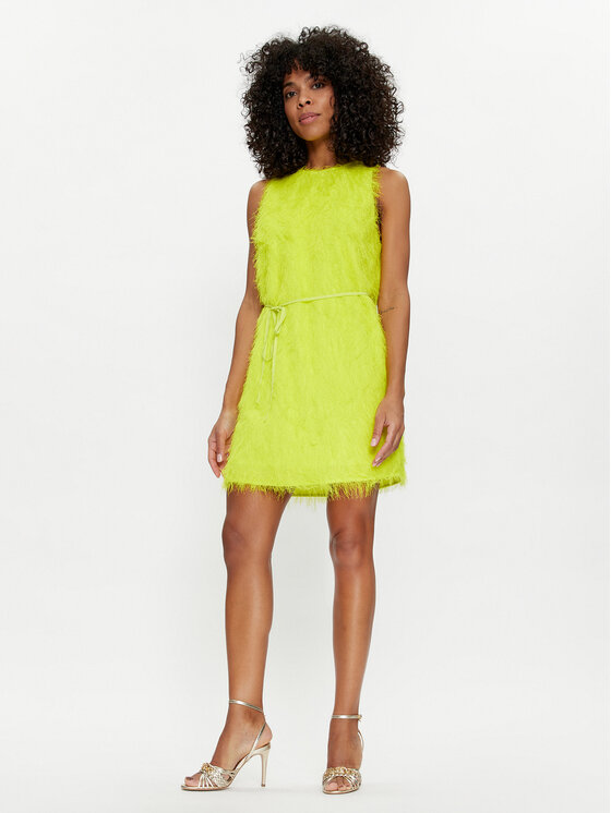TWINSET TWINSET Sukienka koktajlowa 241TP2431 Żółty Regular Fit