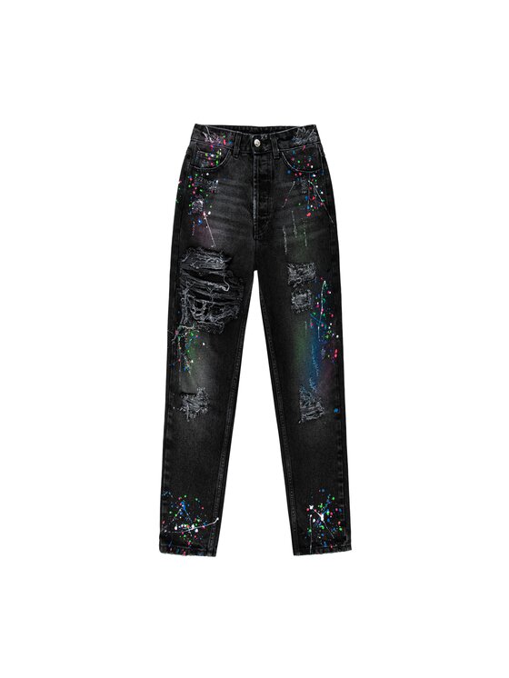MissDenim MissDenim Spodnie damskie Mom Czarny Mom Fit