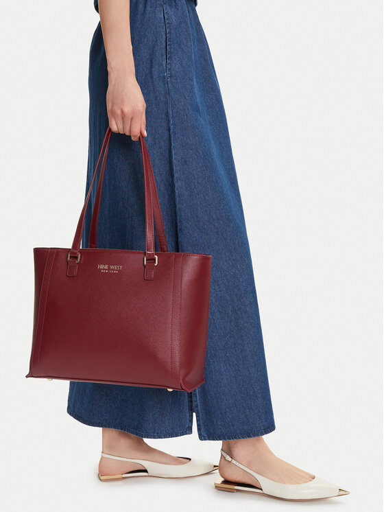 Nine West Nine West Ročna torba CEO-Midtown Maven-LX9844 Bordo rdeča
