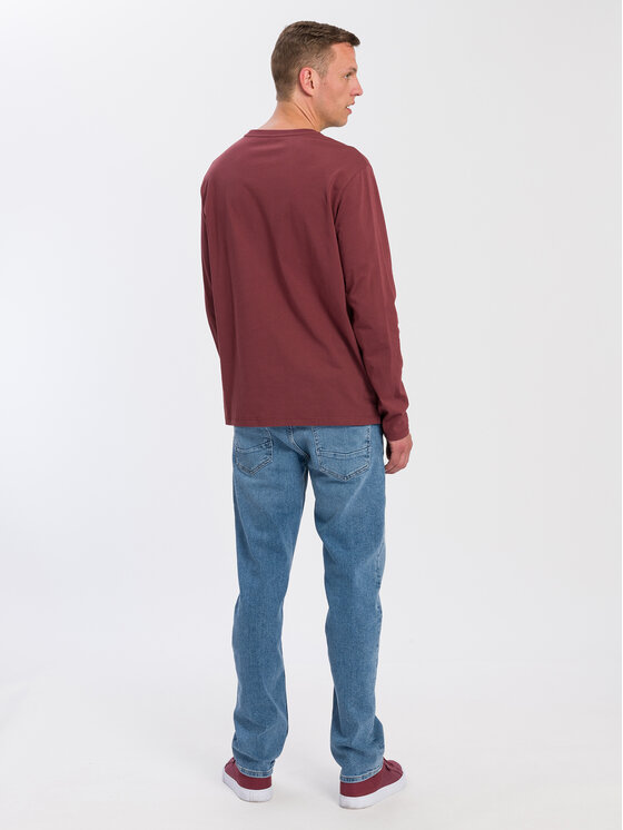 Cross Jeans Cross Jeans Longsleeve 15863-025 Brązowy Regular Fit