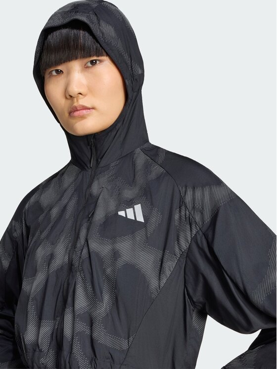 adidas adidas Kurtka do biegania 169469 Czarny Loose Fit