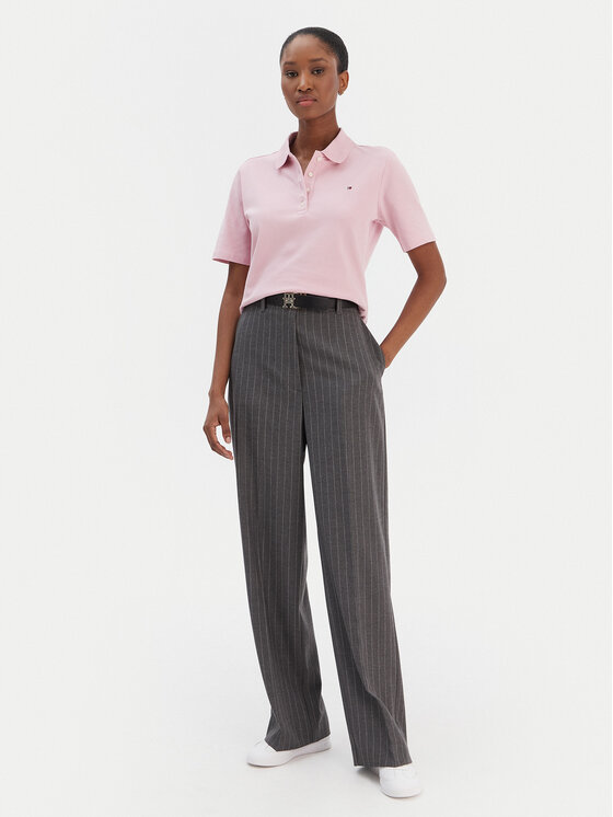 Tommy Hilfiger Tommy Hilfiger Тениска с яка и копчета 1985 WW0WW43224 Розов Regular Fit