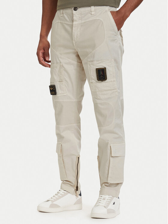 Aeronautica Militare Pantaloni cargo Iconic Anti-G 261PA1387UCT01493 Bej Regular Fit
