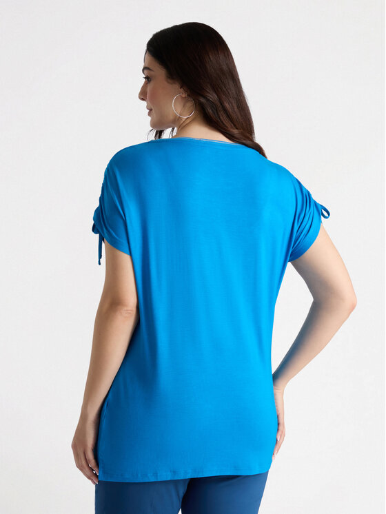 Fiorella Rubino Fiorella Rubino T-Shirt G123L008418N024 Turkusowy Regular Fit