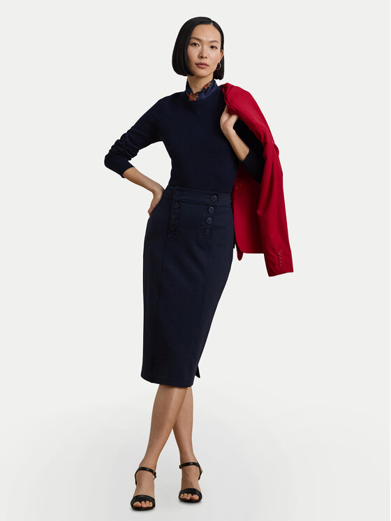 LAUREN RALPH LAUREN LAUREN RALPH LAUREN Bleistiftrock 200957618001 Dunkelblau Regular Fit