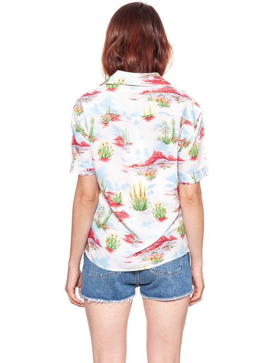 Wrangler Wrangler Koszula CUBAN SHIRT Zielony Loose Fit