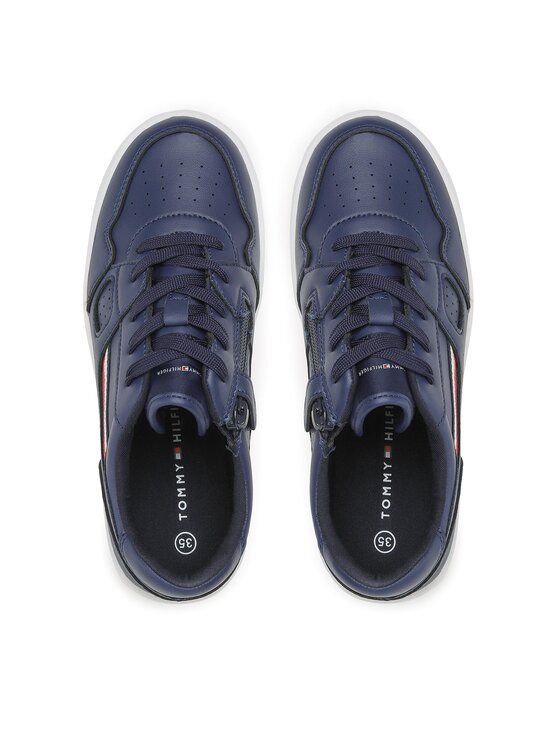 Tommy Hilfiger Tommy Hilfiger Sneakersy Stripes Low Cut Lace-Up Sneaker T3X9-32848-1355 S Granatowy