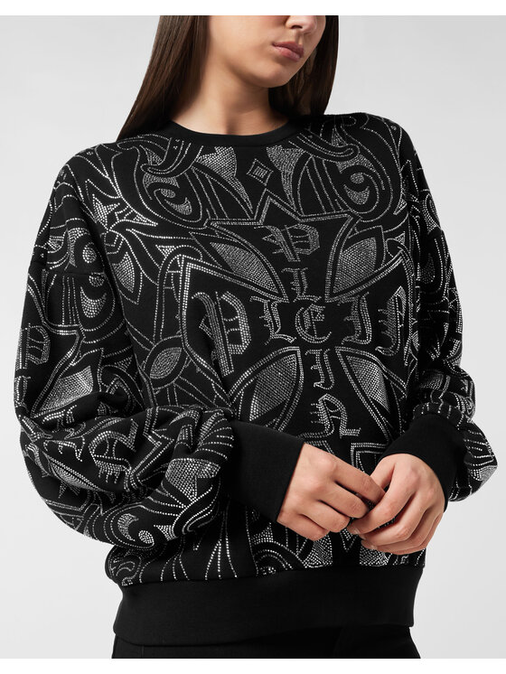 PHILIPP PLEIN PHILIPP PLEIN Bluza 26329 Czarny Regular Fit