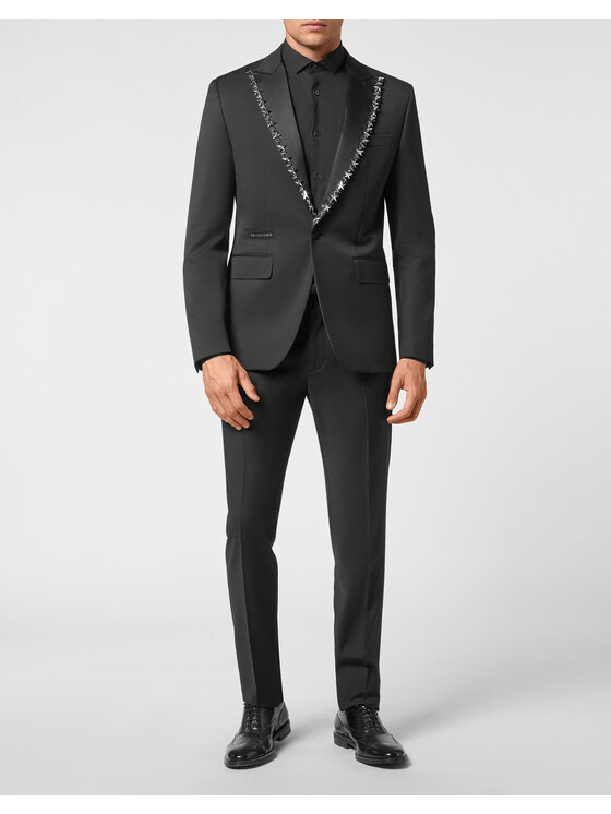 PHILIPP PLEIN PHILIPP PLEIN Marynarka 4391 Czarny Regular Fit