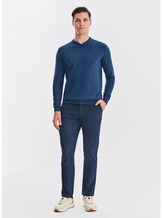 Pako Lorente Pako Lorente Sweter P25WP-2X-018 Granatowy Classic Fit