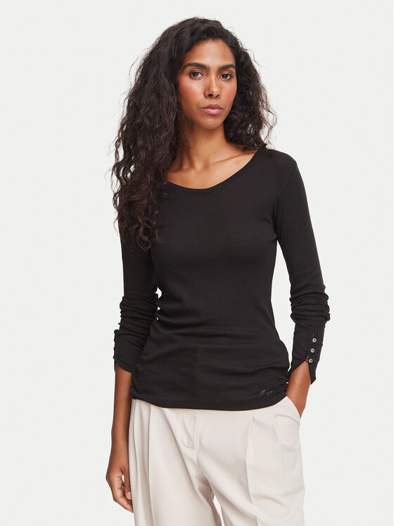 BOSS BOSS Bluză Edeline 50566005 Negru Regular Fit