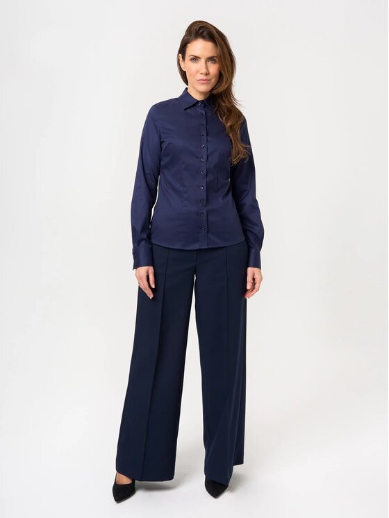 Willsoor Willsoor Koszula 61484 Granatowy Slim Fit