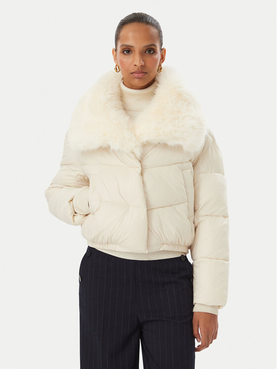 Rinascimento Rinascimento Zimní bunda CFC0127039003 Krémová Regular Fit