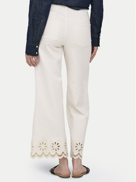 ONLY ONLY Τζιν Madison 15372378 Κρεμ Straight Leg