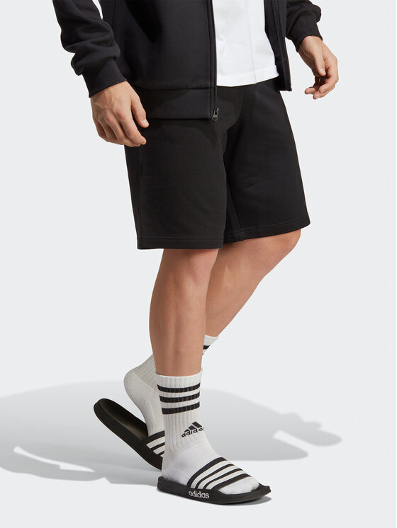 adidas adidas Športové kraťasy Essentials Big Logo French Terry Shorts IC9401 Čierna Regular Fit