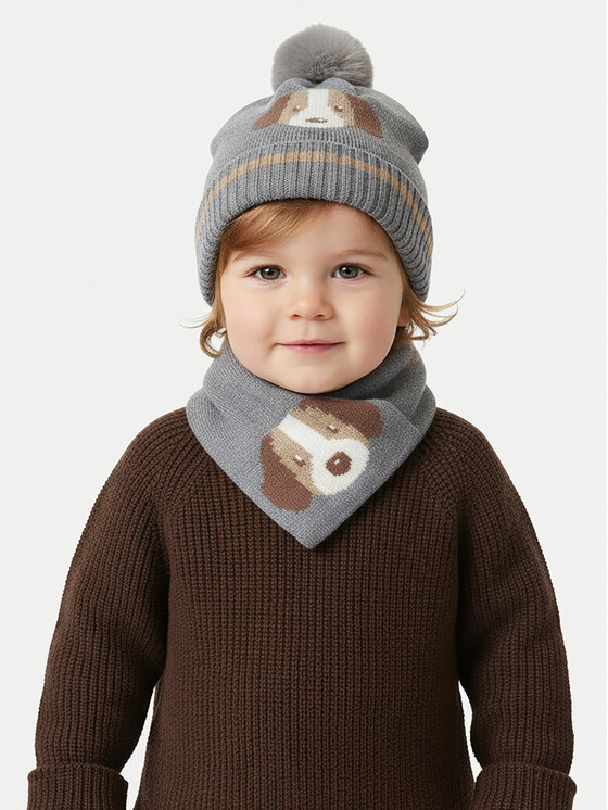 Mayoral Mayoral Kepurės ir šaliko komplektas 10018 Pilka