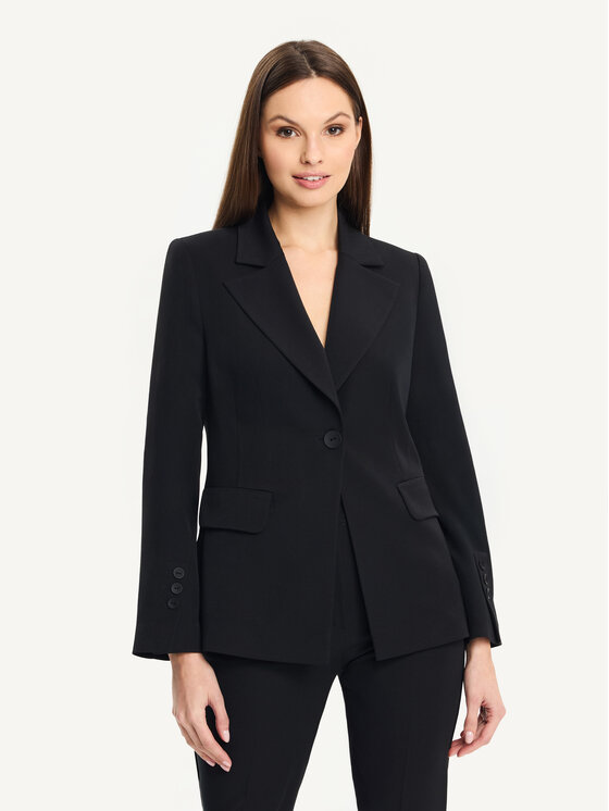 KMX KMX Marynarka 107690007 Czarny Fitted Fit