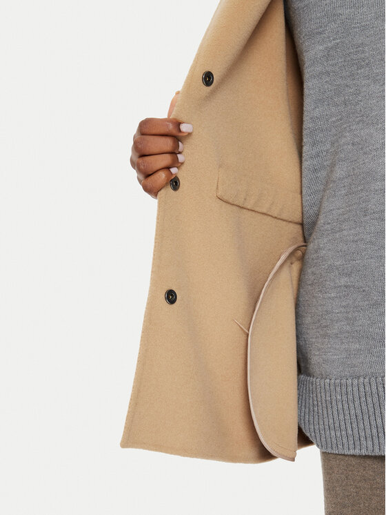 Weekend Max Mara Weekend Max Mara Palton de lână Gennaio 2425086021 Bej Regular Fit