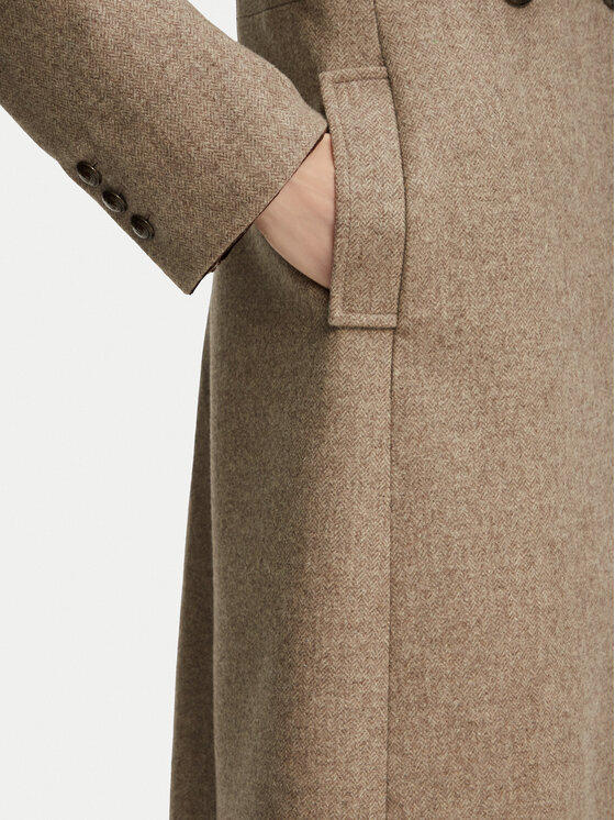 Luisa Spagnoli Luisa Spagnoli Cappotto di lana Sindi 543432 Beige A-Line Fit