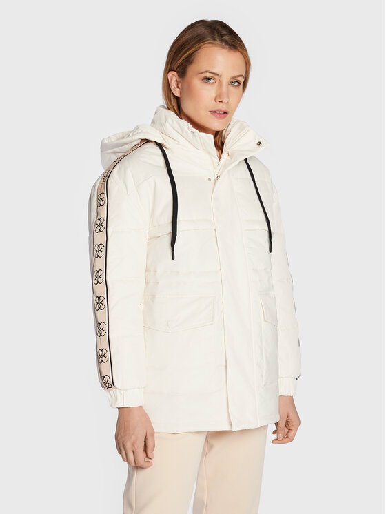 Guess Geacă de iarnă 4G V2BL09 WF330 Écru Regular Fit