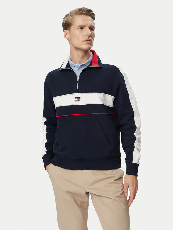 Tommy Jeans Hanorac Cblock DM0DM23244 Bleumarin Relaxed Fit