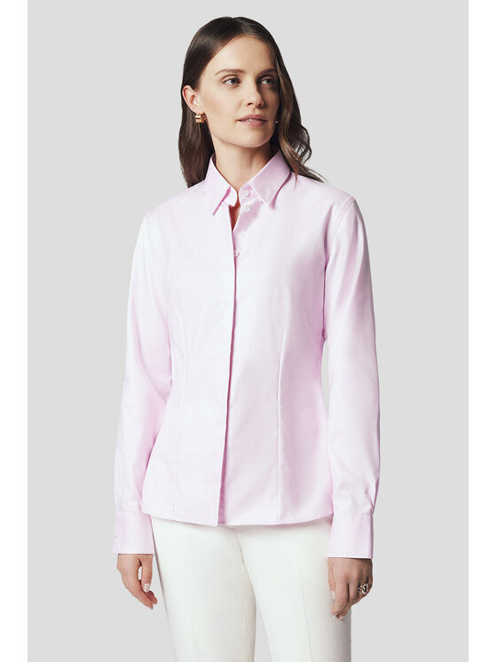 Lancerto Lancerto Koszula Koszula Damska Różowa Bawełniana Varda Slim KO073224000069 Różowy Slim Fit