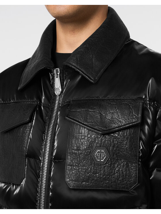 PHILIPP PLEIN PHILIPP PLEIN Kurtka puchowa 31142 Czarny Regular Fit