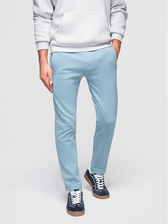 Ombre Ombre Teplákové kalhoty OM-PABS-0304 Modrá Slim Fit