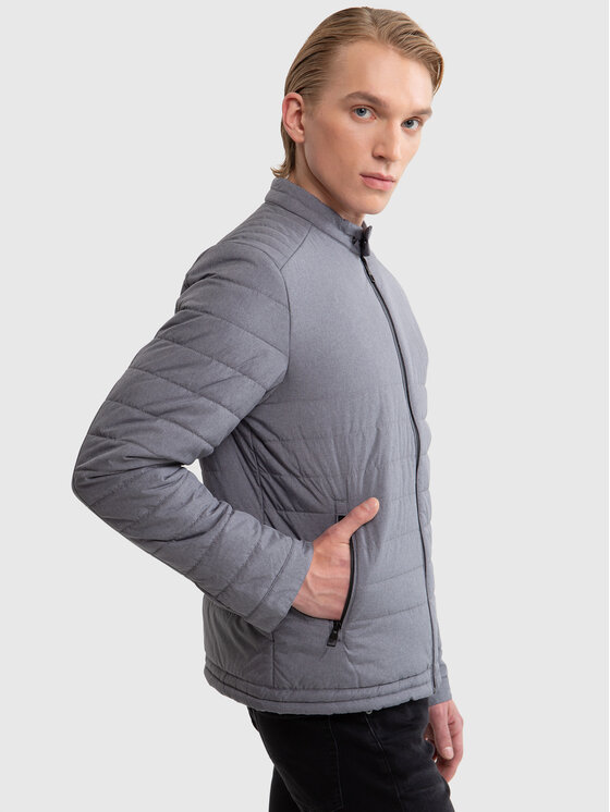 BIG STAR BIG STAR Kurtka zimowa JONOTO Szary Basic Fit